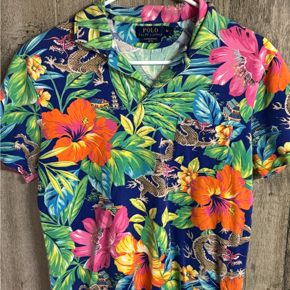 Ralph Lauren Tropical Print Polo Shirt